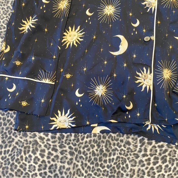 Easy-luxe eco long-sleeve pajama set in twinkling sky print sun moon size medium - Picture 9 of 12